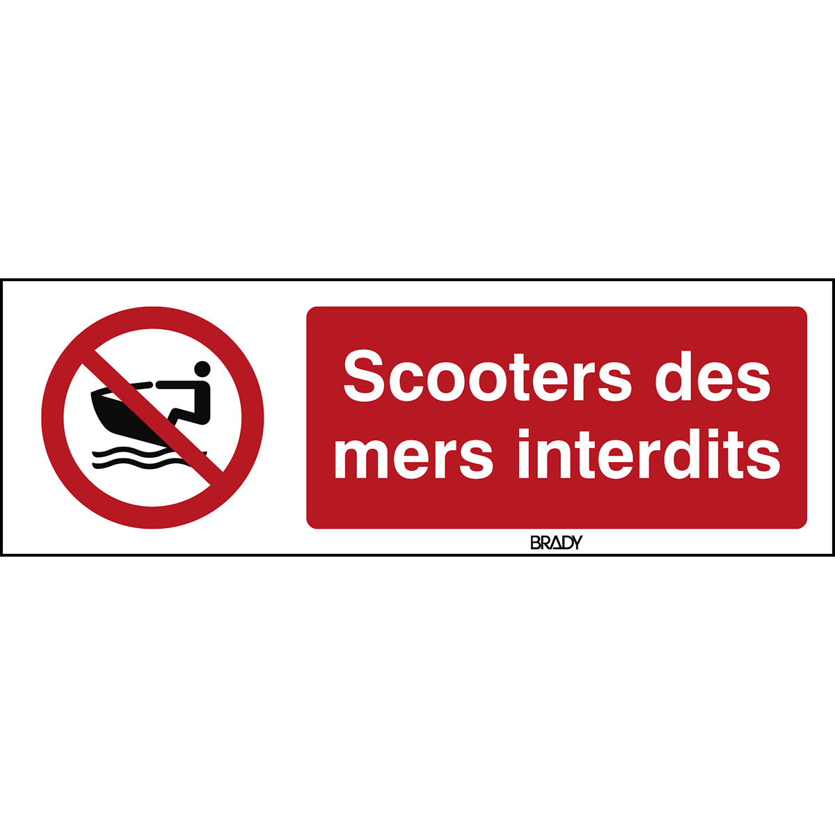 ISO Sicherheitskennzeichnung - Keine persönlichen Wasserfahrzeuge