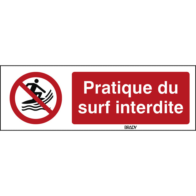 ISO Sicherheitskennzeichnung - Keine Surf-Fahrzeuge