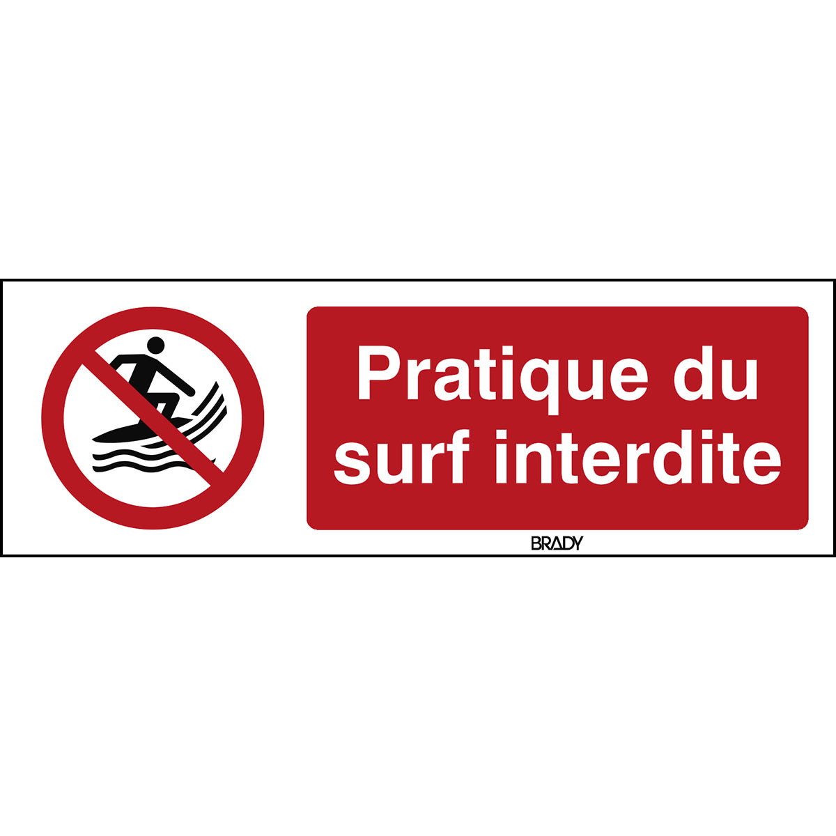 ISO Sicherheitskennzeichnung - Keine Surf-Fahrzeuge