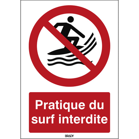 ISO Sicherheitskennzeichnung - Keine Surf-Fahrzeuge