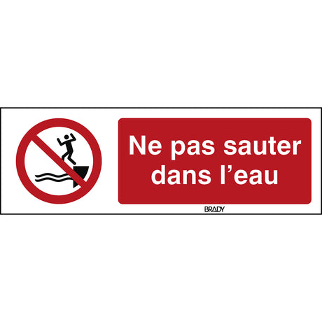 ISO Sicherheitskennzeichnung - Nicht in das Wasser springen