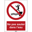ISO Sicherheitskennzeichnung - Nicht in das Wasser springen