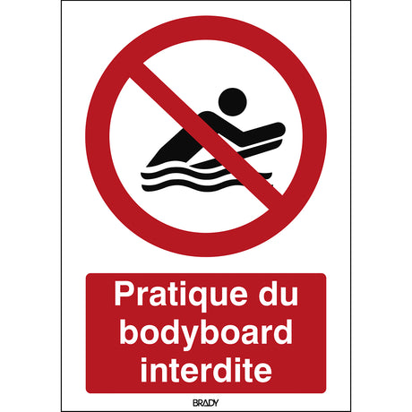 ISO Sicherheitskennzeichnung - Kein Bodyboarding