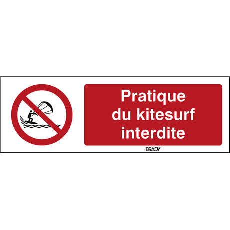ISO Sicherheitskennzeichnung - Kitesurfen verboten