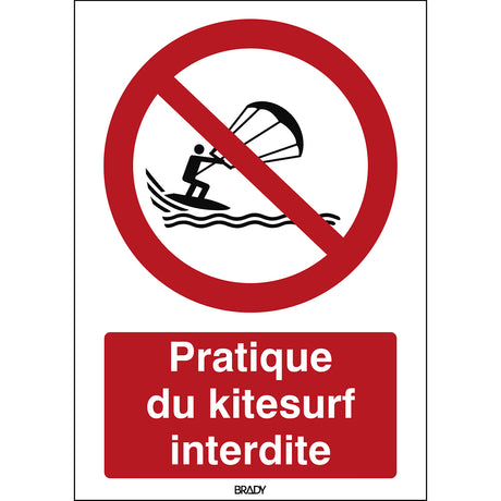 ISO Sicherheitskennzeichnung - Kitesurfen verboten