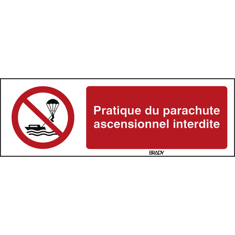 ISO Sicherheitskennzeichnung - Parasailing verboten