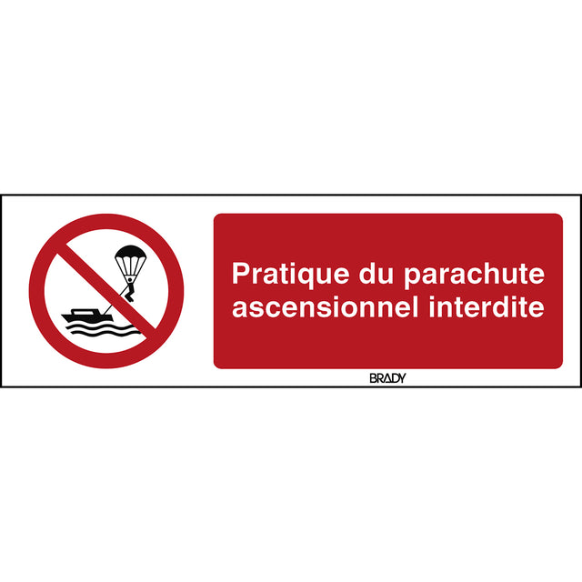 ISO Sicherheitskennzeichnung - Parasailing verboten