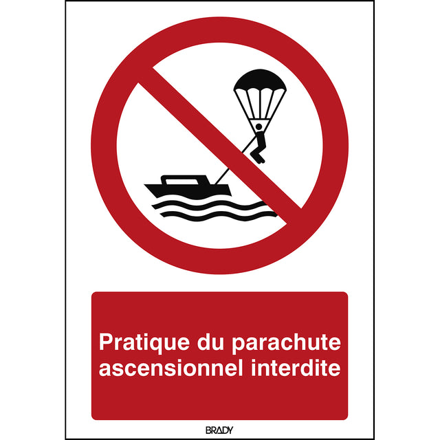 ISO Sicherheitskennzeichnung - Parasailing verboten