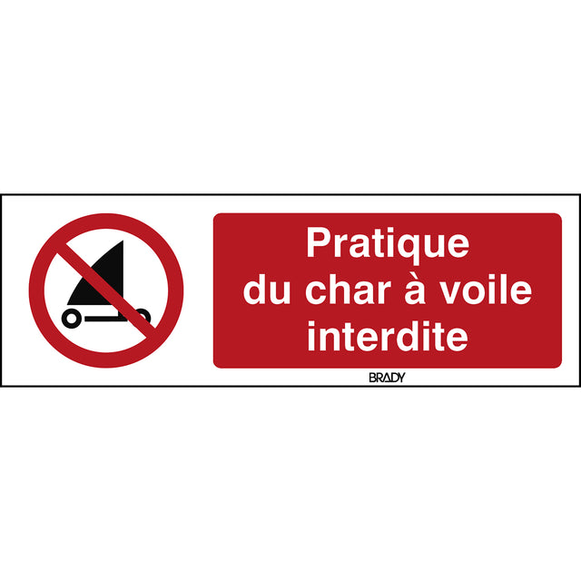 ISO Sicherheitskennzeichnung - Strandsegeln verboten