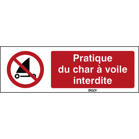 ISO Sicherheitskennzeichnung - Strandsegeln verboten