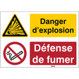 Warnung; explosionsgefährliche Stoffe und Rauchen verboten – ISO 7010