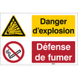 Warnung; explosionsgefährliche Stoffe und Rauchen verboten – ISO 7010