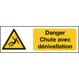 ISO Sicherheitskennzeichnung - Warnung vor Absturzgefahr