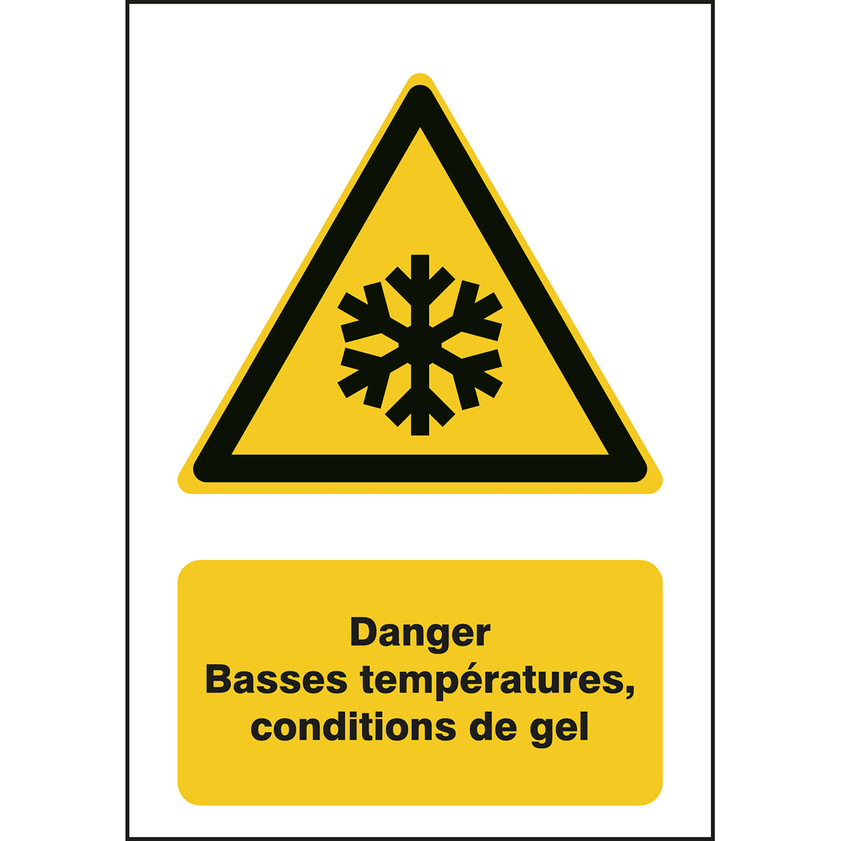 ISO Sicherheitskennzeichnung - Warnung vor niedriger Temperatur/Frost