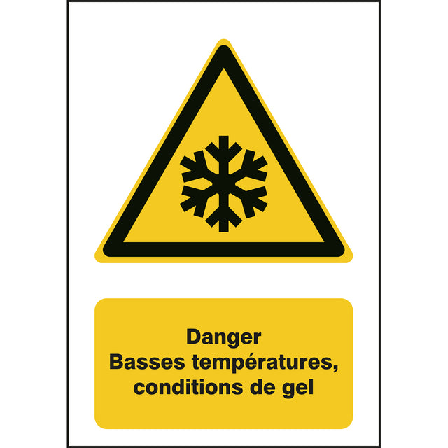 ISO Sicherheitskennzeichnung - Warnung vor niedriger Temperatur/Frost