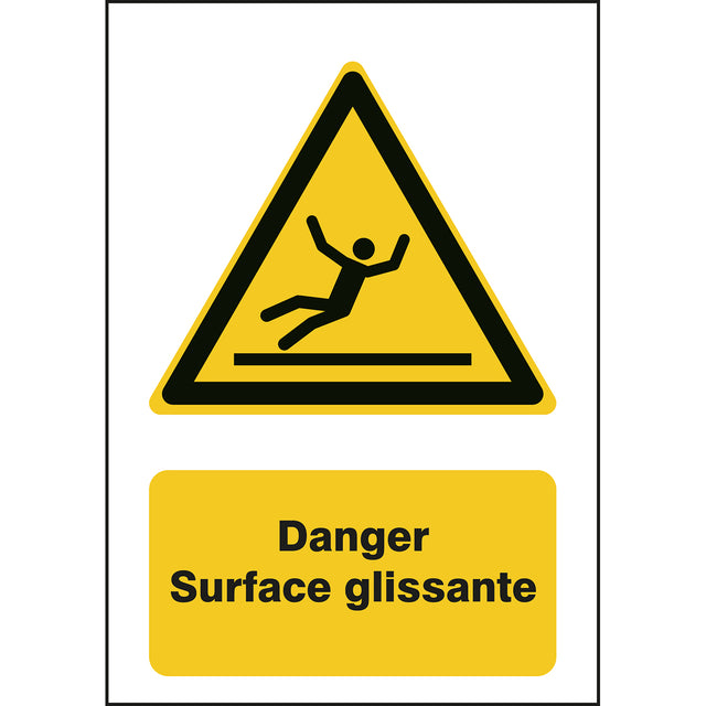 ISO Sicherheitskennzeichnung - Warnung vor Rutschgefahr