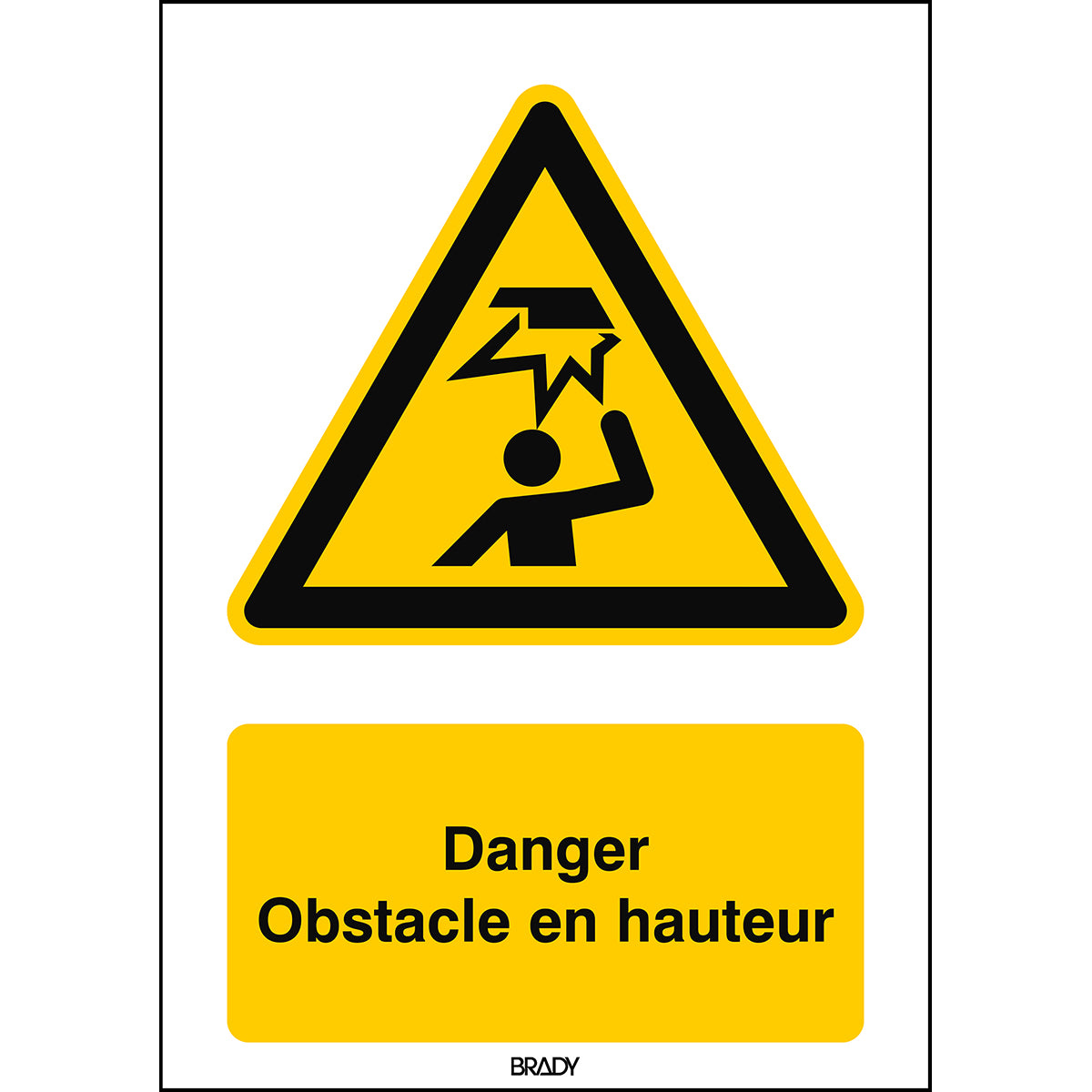 ISO Sicherheitskennzeichnung - Warnung vor Hindernissen im Kopfbereich