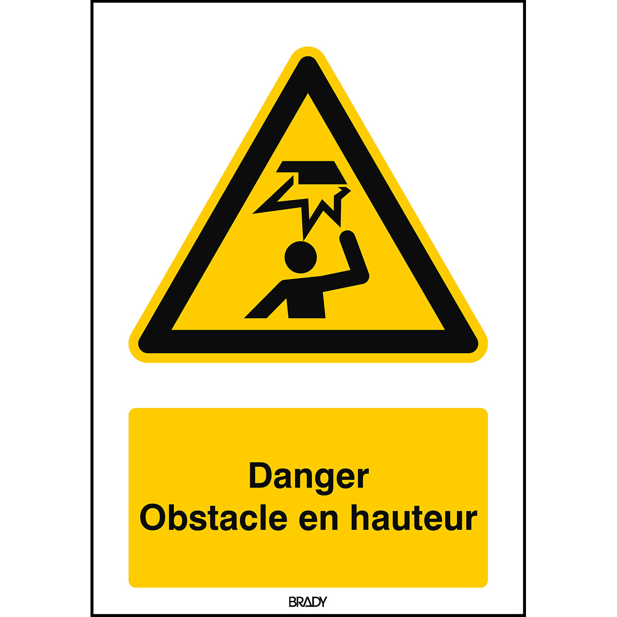 Signaling ISO 7010 - Danger: obstacle en hauteur (product francophone)