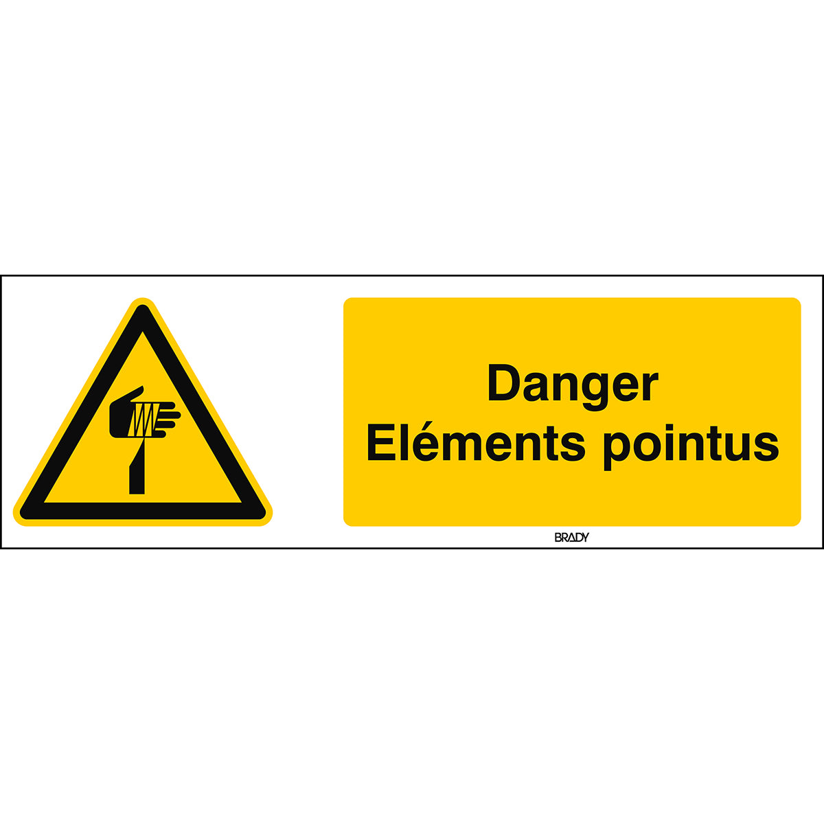 Signaling ISO 7010 - Danger: éléments pointus (produit francophone)