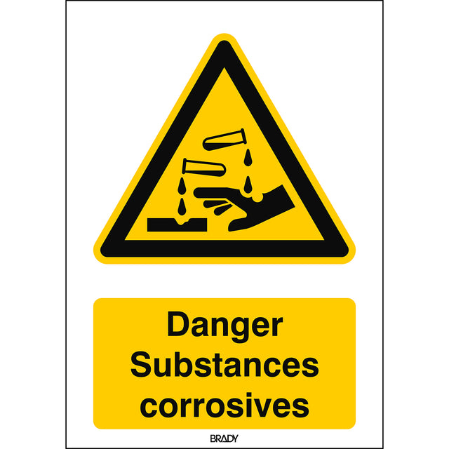ISO Sicherheitskennzeichnung - Warnung vor ätzenden Stoffen