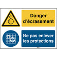 Warnung; Einzugsgefahr und Schutzschild – ISO 7010
