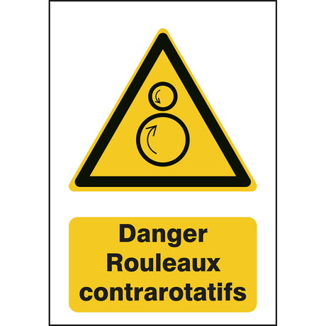 ISO Sicherheitskennzeichnung - Warnung vor gegenläufige Rollen