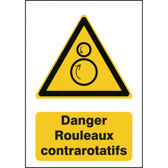 ISO Sicherheitskennzeichnung - Warnung vor gegenläufige Rollen