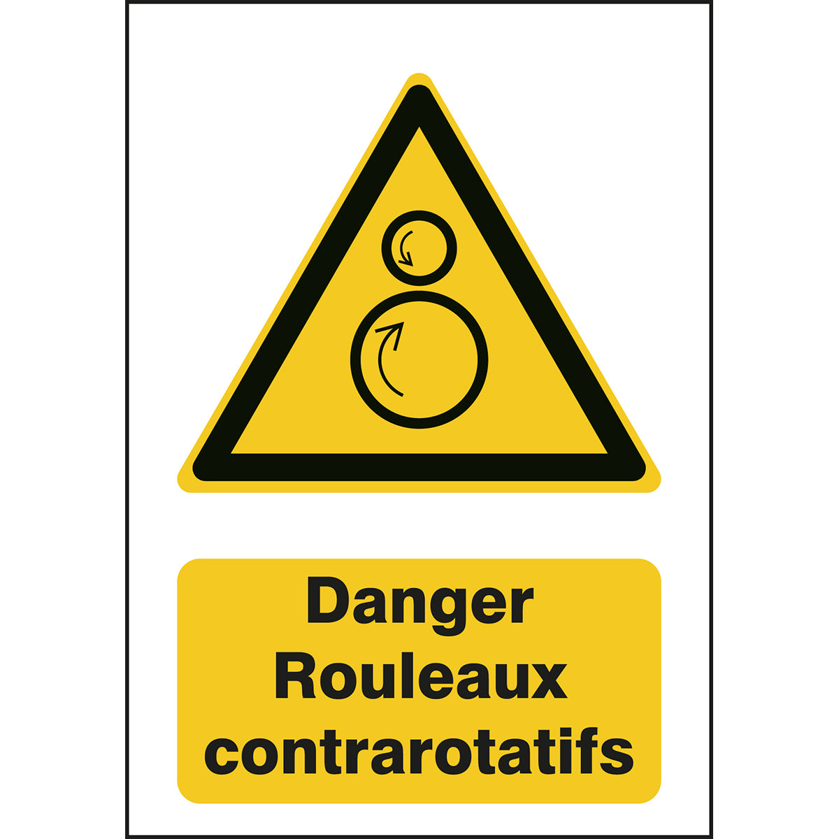 ISO Sicherheitskennzeichnung - Warnung vor gegenläufige Rollen