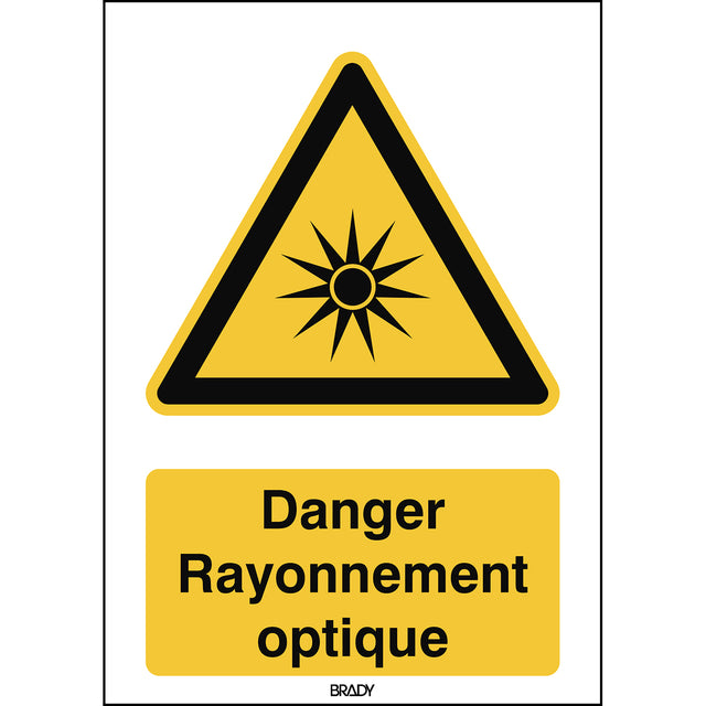 ISO Sicherheitskennzeichnung - Warnung vor optischer Strahlung