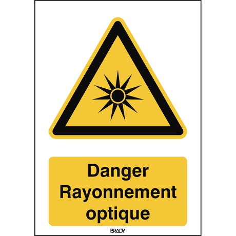 ISO Sicherheitskennzeichnung - Warnung vor optischer Strahlung