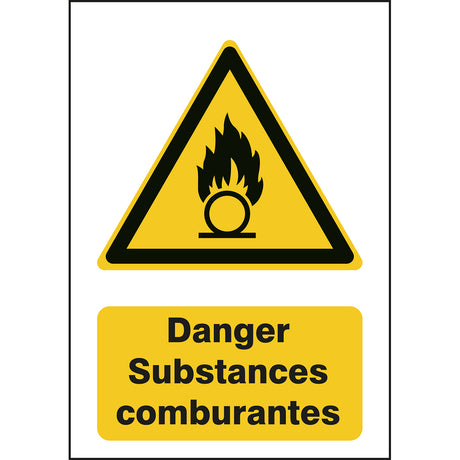 ISO Sicherheitskennzeichnung - Warnung vor brandfördernden Stoffen