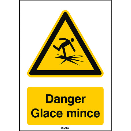 ISO Sicherheitskennzeichnung - Warnung Dünnem Eis