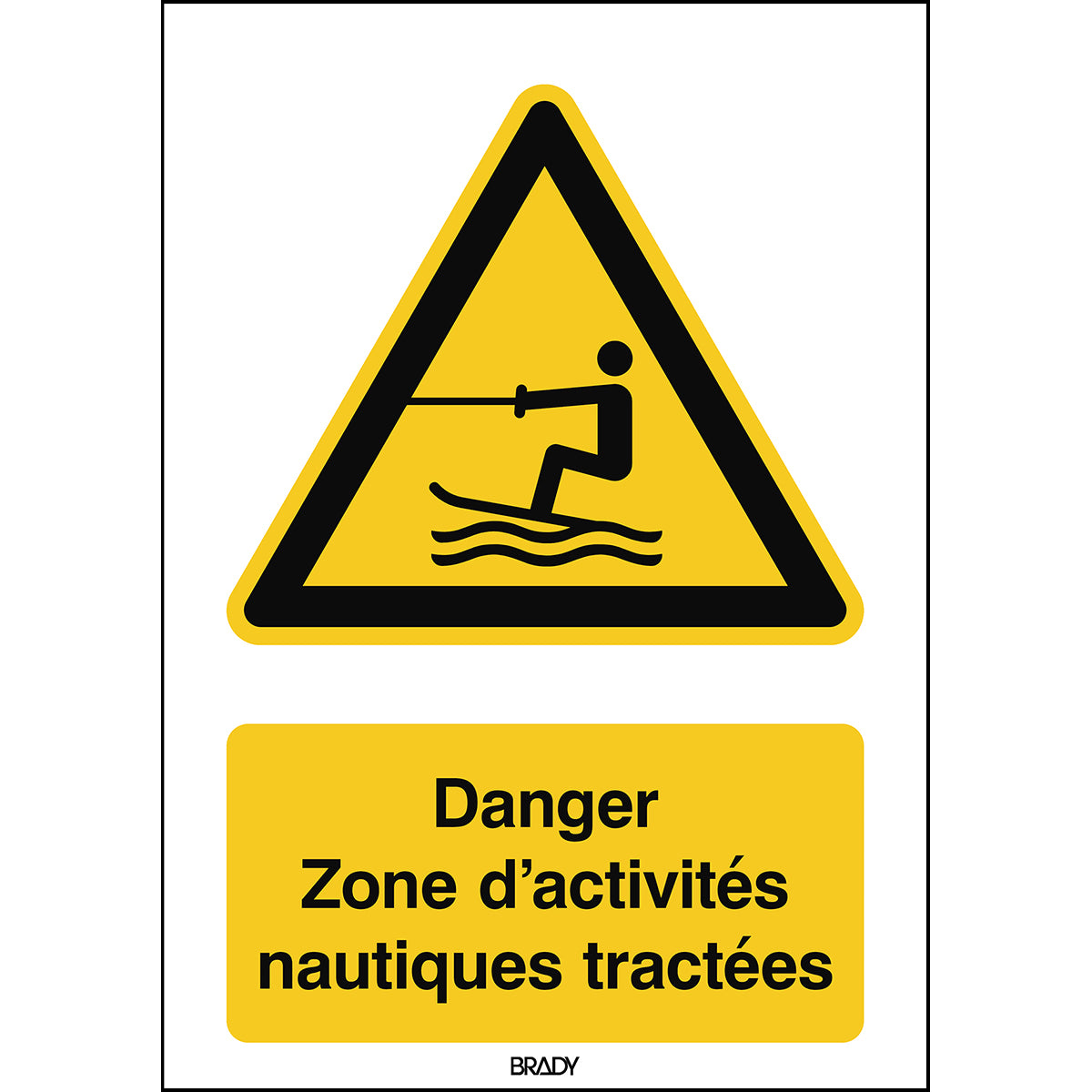 ISO Sicherheitskennzeichnung - Warnung - Wasseraktivität durch Ziehen