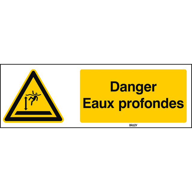 ISO Sicherheitskennzeichnung - Warnung Tiefem Wasser