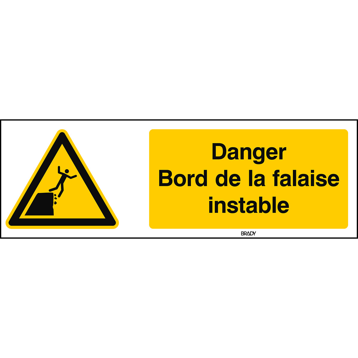 ISO Sicherheitskennzeichnung - Warnung Instabilem Klippenrand