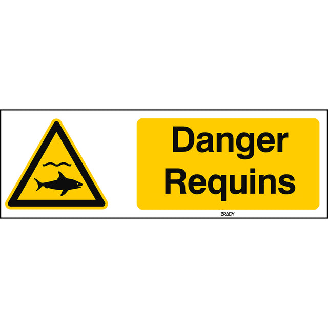 ISO Sicherheitskennzeichnung - Warnung Haien
