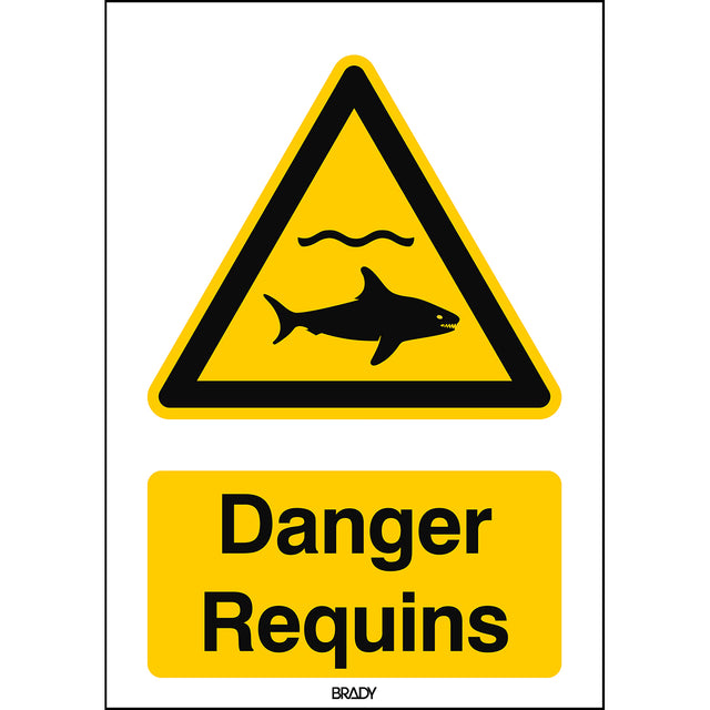 ISO Sicherheitskennzeichnung - Warnung Haien