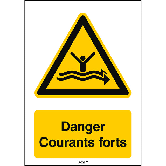 ISO Sicherheitskennzeichnung - Warnung Starker Strömung