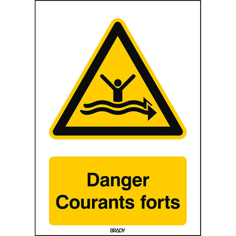ISO Sicherheitskennzeichnung - Warnung Starker Strömung