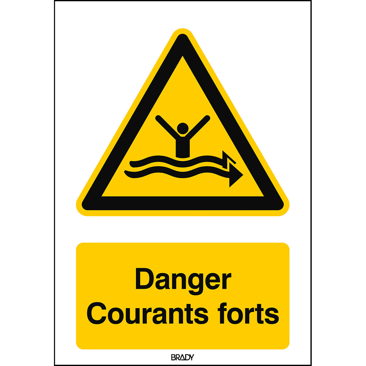 ISO Sicherheitskennzeichnung - Warnung Starker Strömung