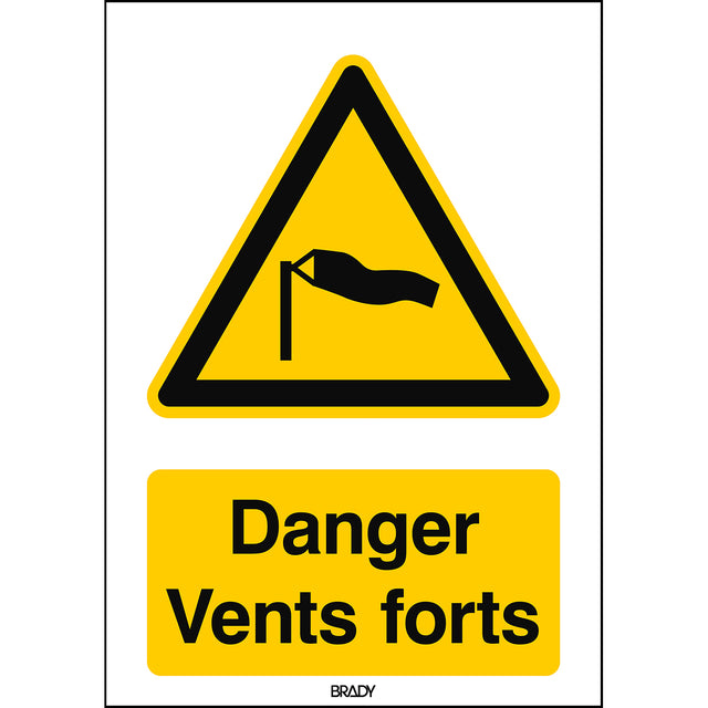 ISO Sicherheitskennzeichnung - Warnung Starkwind