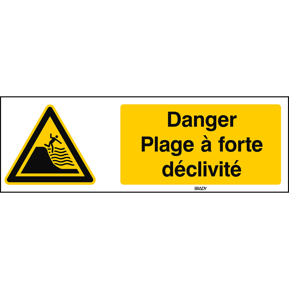 ISO Sicherheitskennzeichnung - Warnung Plötzlichem Tiefenabfall