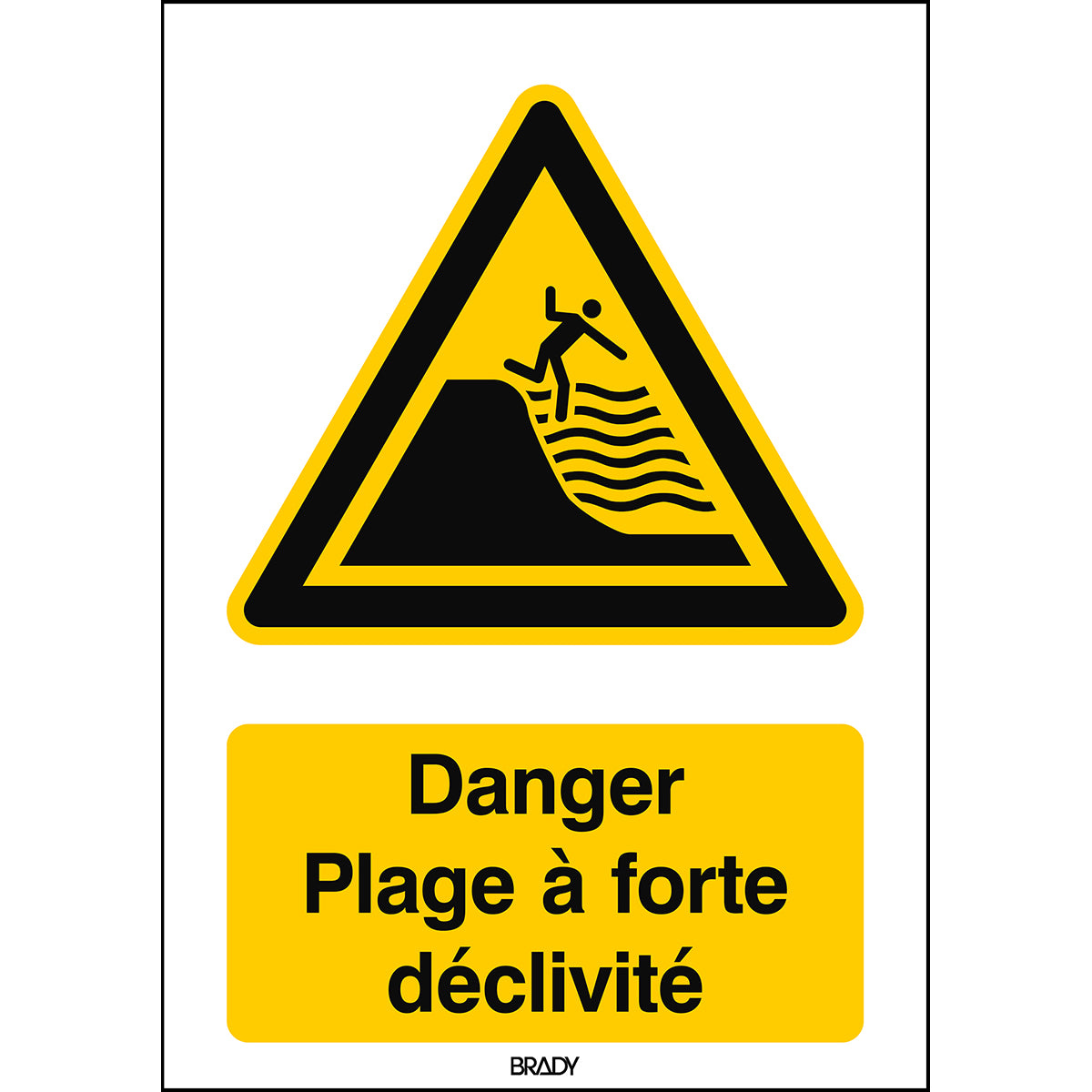 ISO Sicherheitskennzeichnung - Warnung Plötzlichem Tiefenabfall