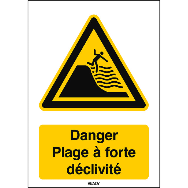 ISO Sicherheitskennzeichnung - Warnung Plötzlichem Tiefenabfall