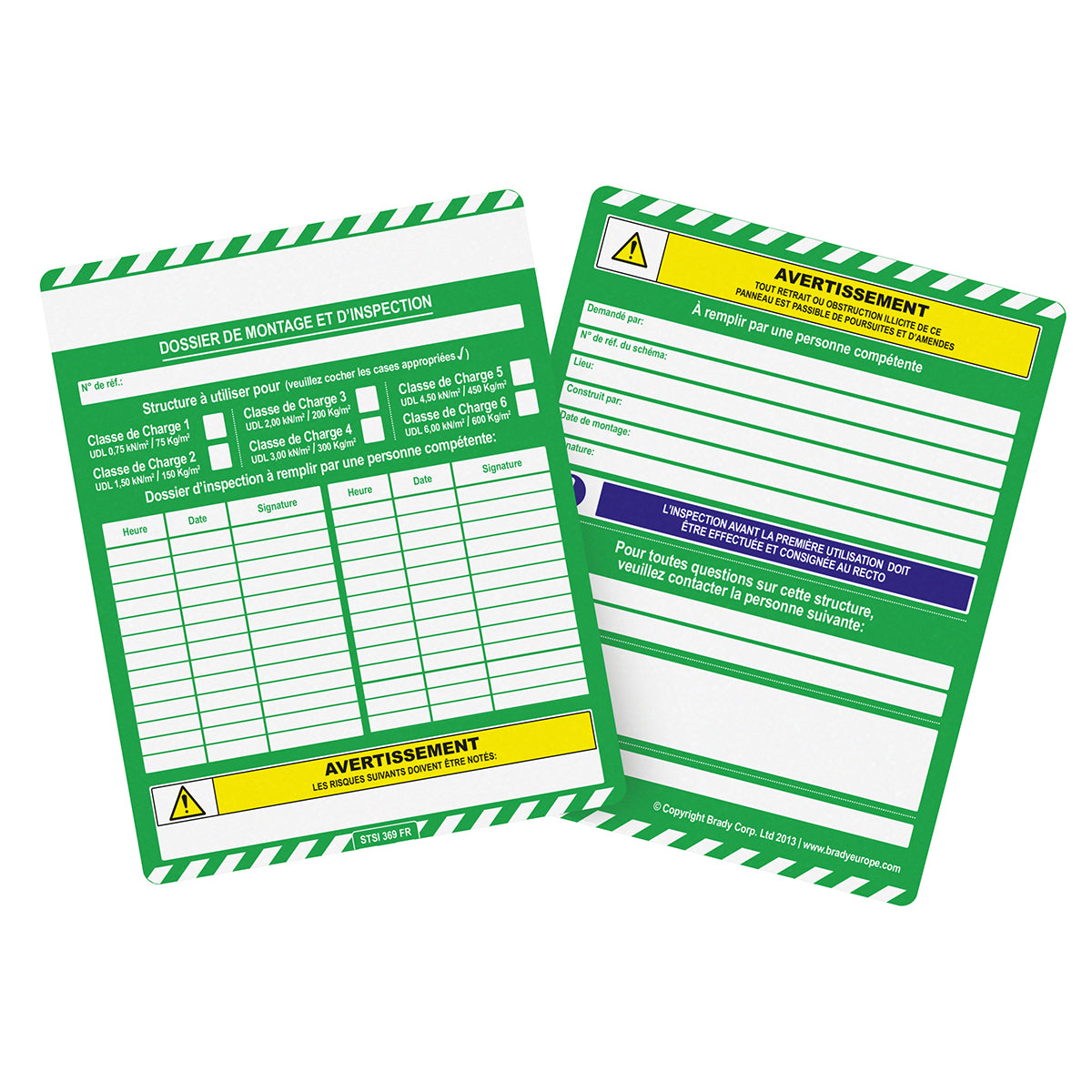 Insert Scafftag MK2 (francophone product)