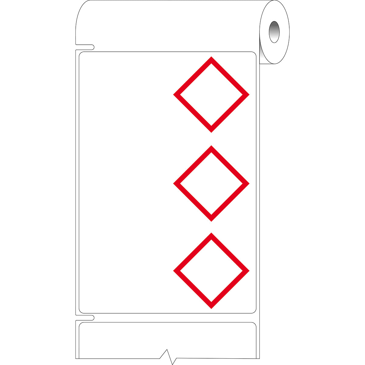 Pre-printed desktop printer labels for hazardous substances according to CLP/GHS