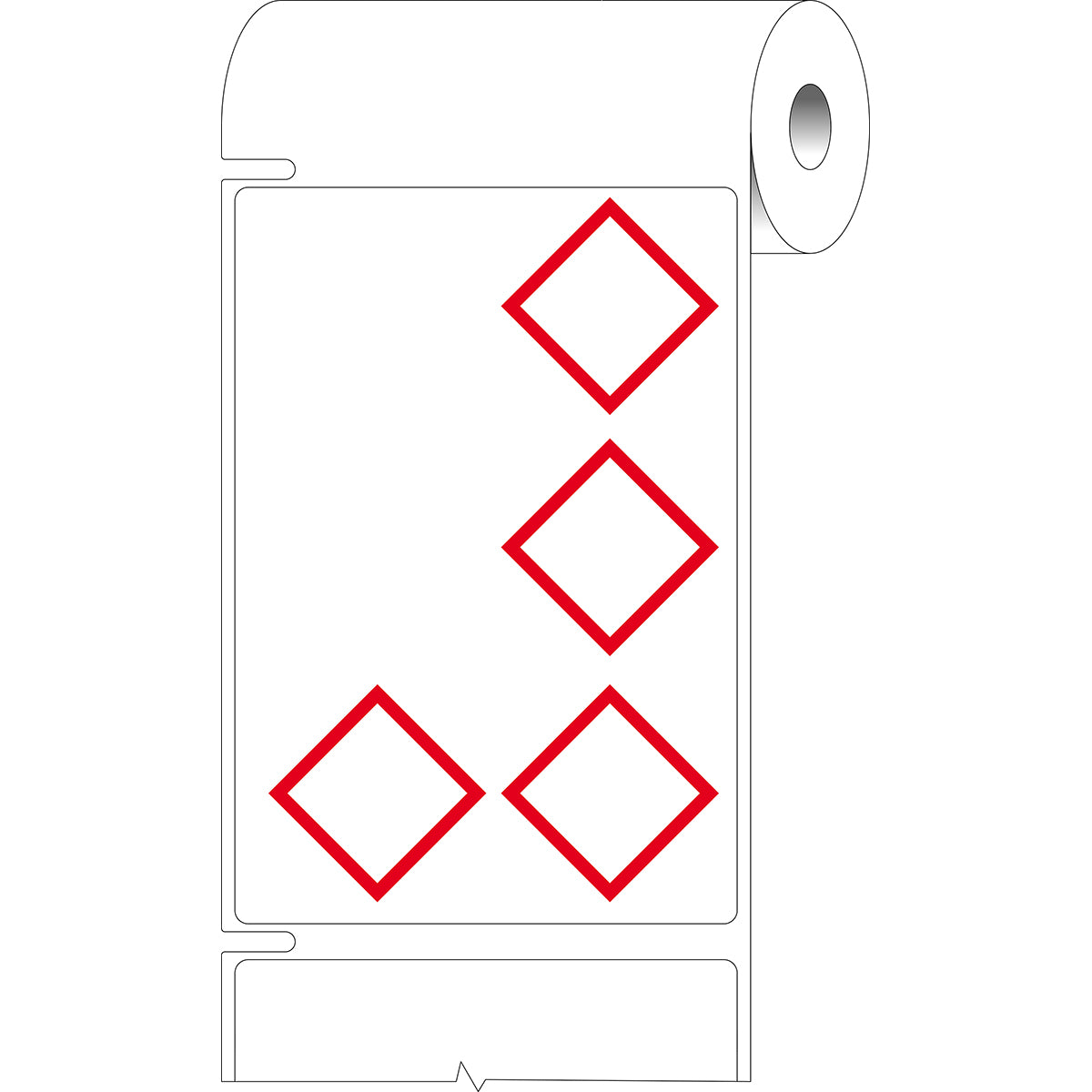 Pre-printed desktop printer labels for hazardous substances according to CLP/GHS