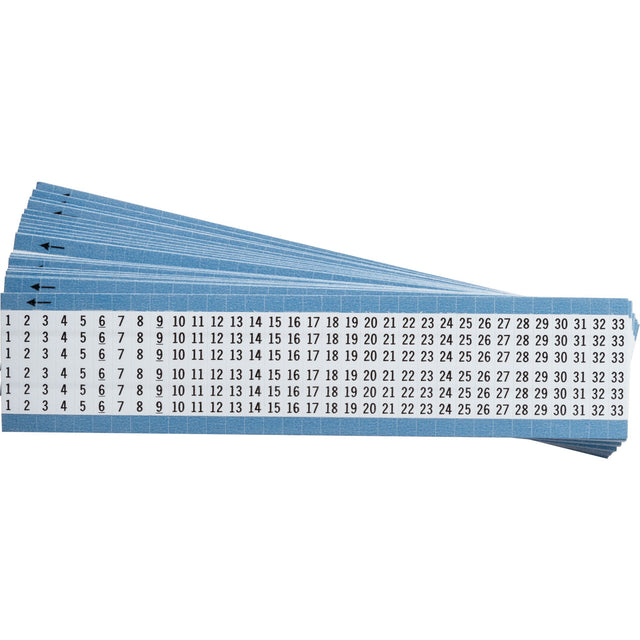 Kabelkennzeichnungskarten - fortlaufende Zahlen