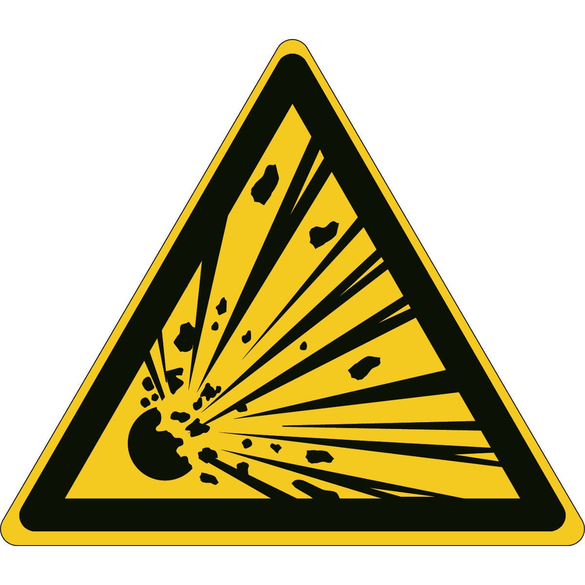 ISO safety sign - Warning of explosive substances
