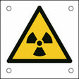 ISO-Sicherheitsschild – Warnung vor radioaktiven Stoffen oder ionisierender Strahlung,